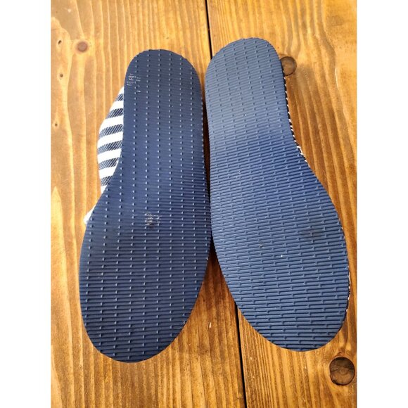 Havaianas Womens Striped Canvas Slip-On Shoes Size 7 Blue & White - Picture 9 of 9